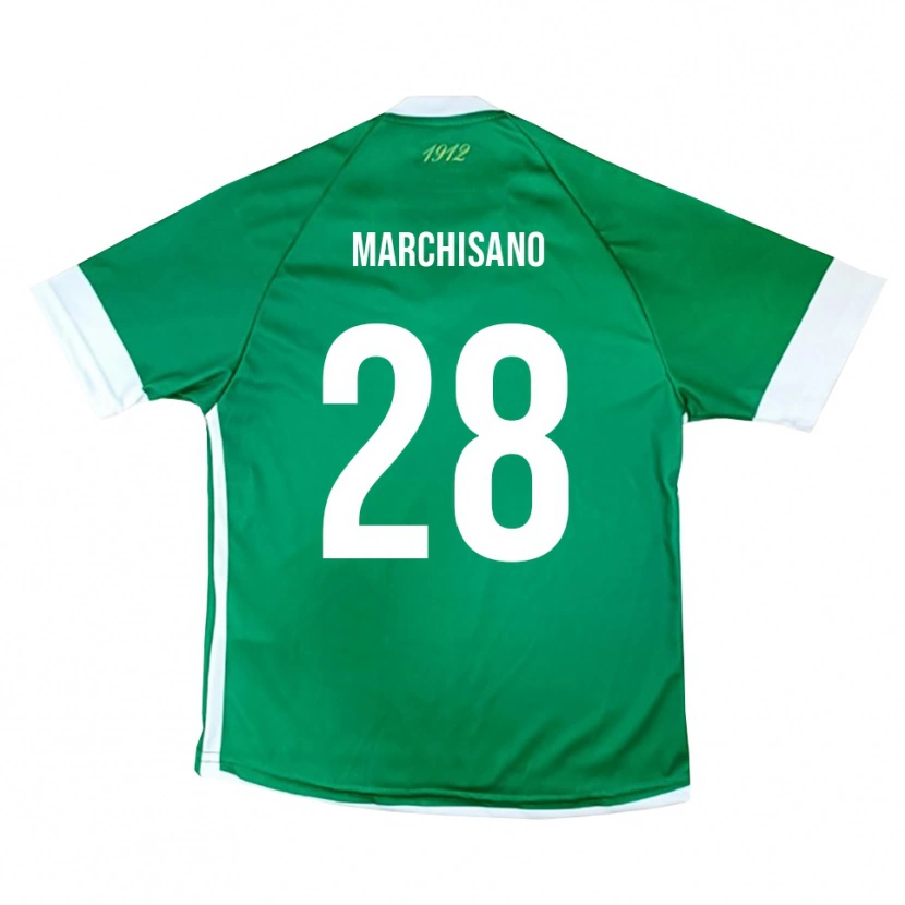 Danxen Bambino Maglia Matteo Marchisano #28 Verde Bianco Kit Gara Home 2025/26 Maglietta