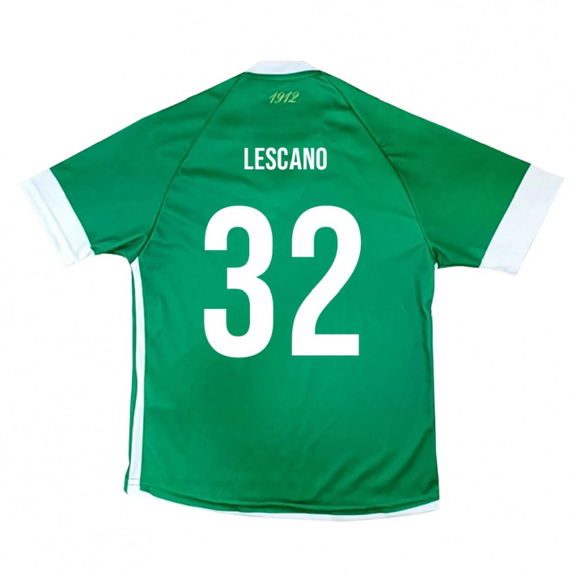 Danxen Bambino Maglia Facundo Lescano #32 Verde Bianco Kit Gara Home 2025/26 Maglietta