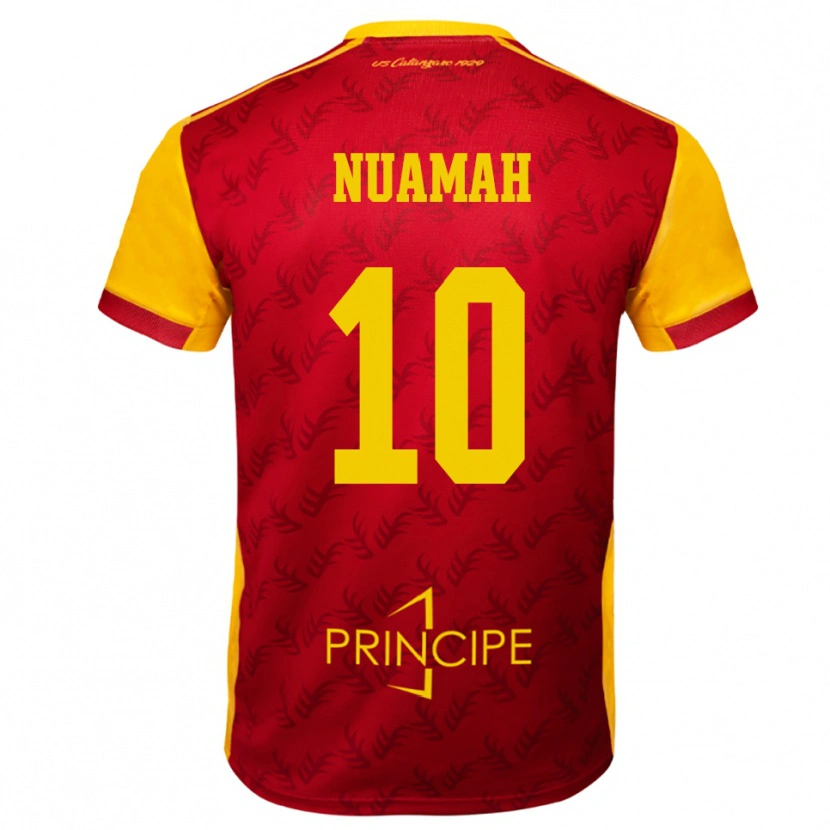 Danxen Bambino Maglia Patrick Nuamah #10 Giallo Rosso Kit Gara Home 2025/26 Maglietta