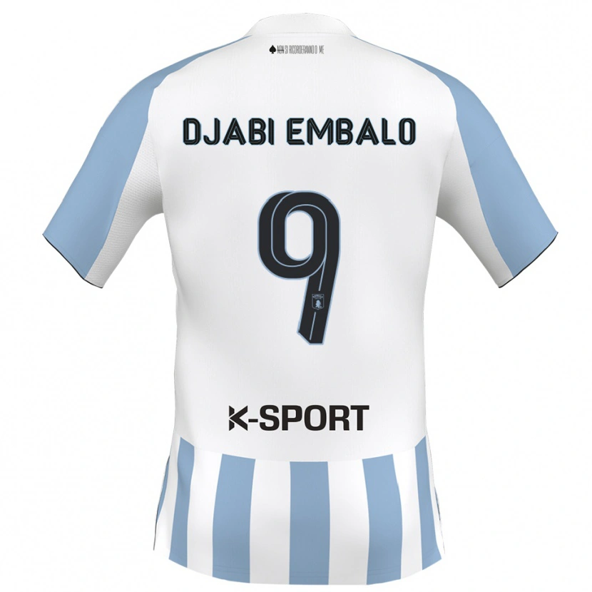 Danxen Bambino Maglia Adulai Djabi Embalo #9 Bianco Azzurro Kit Gara Home 2025/26 Maglietta