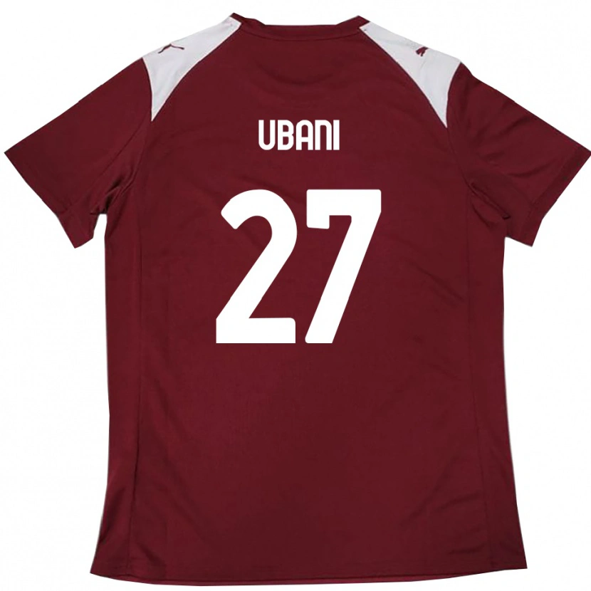 Danxen Bambino Maglia Marlon Ubani #27 Borgogna Bianco Kit Gara Home 2025/26 Maglietta