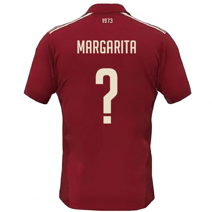 Danxen Bambino Maglia Mathias Margarita #0 Borgogna Bianco Kit Gara Home 2025/26 Maglietta