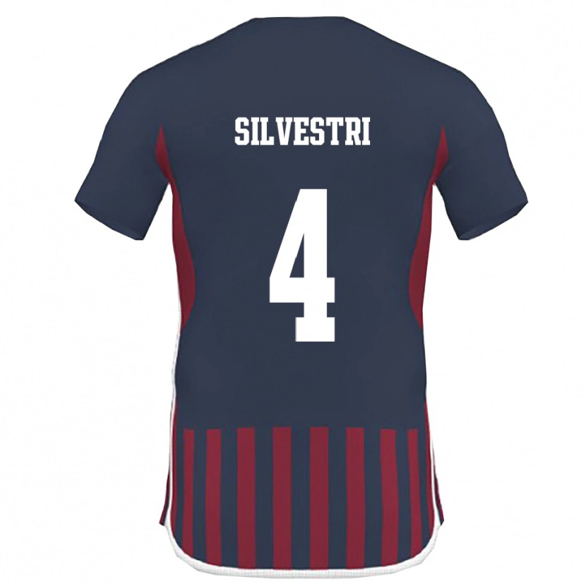 Danxen Bambino Maglia Thomas Silvestri #4 Navy Rosso Kit Gara Home 2025/26 Maglietta