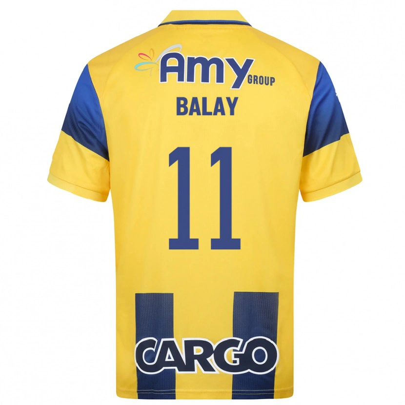 Danxen Bambino Maglia Yehuda Balay #11 Giallo Navy Kit Gara Home 2025/26 Maglietta