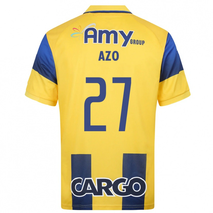 Danxen Bambino Maglia Ori Azo #27 Giallo Navy Kit Gara Home 2025/26 Maglietta