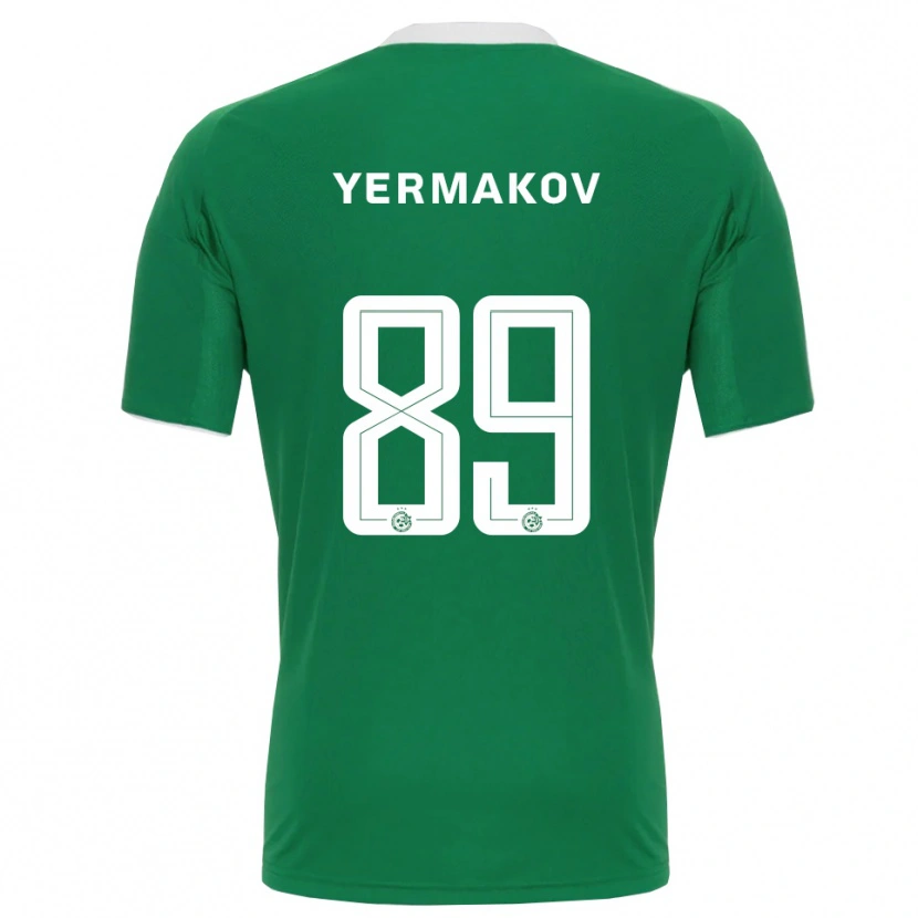 Danxen Bambino Maglia Georgiy Yermakov #89 Verde Bianco Kit Gara Home 2025/26 Maglietta