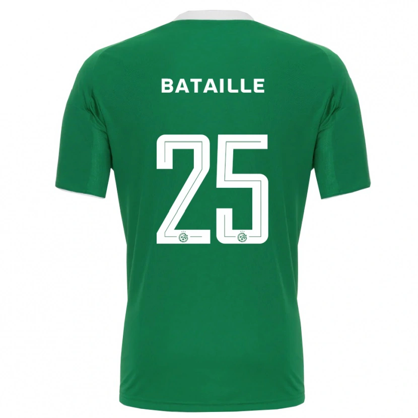 Danxen Bambino Maglia Jelle Bataille #25 Verde Bianco Kit Gara Home 2025/26 Maglietta