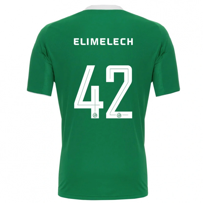 Danxen Bambino Maglia Roey Elimelech #42 Verde Bianco Kit Gara Home 2025/26 Maglietta