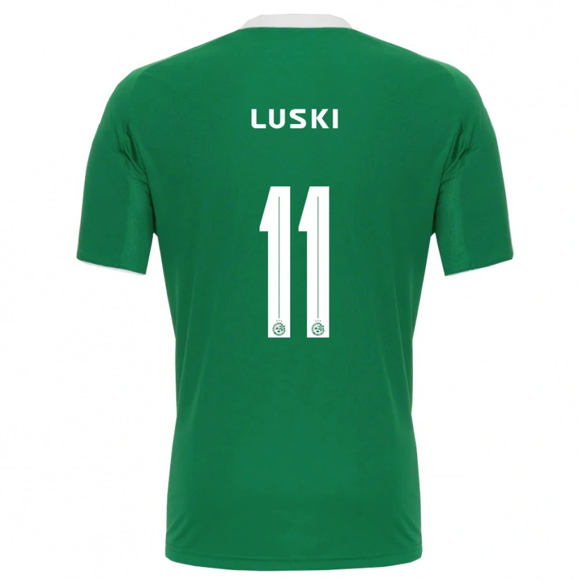 Danxen Bambino Maglia Liam Luski #11 Verde Bianco Kit Gara Home 2025/26 Maglietta