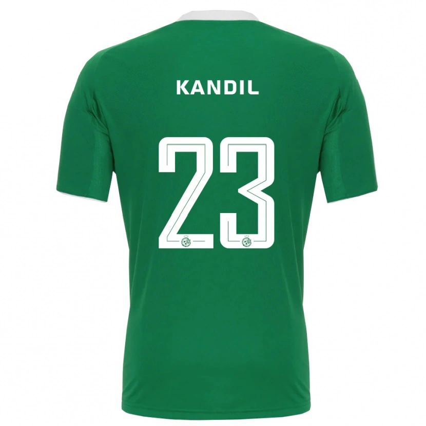 Danxen Bambino Maglia Maor Kandil #23 Verde Bianco Kit Gara Home 2025/26 Maglietta
