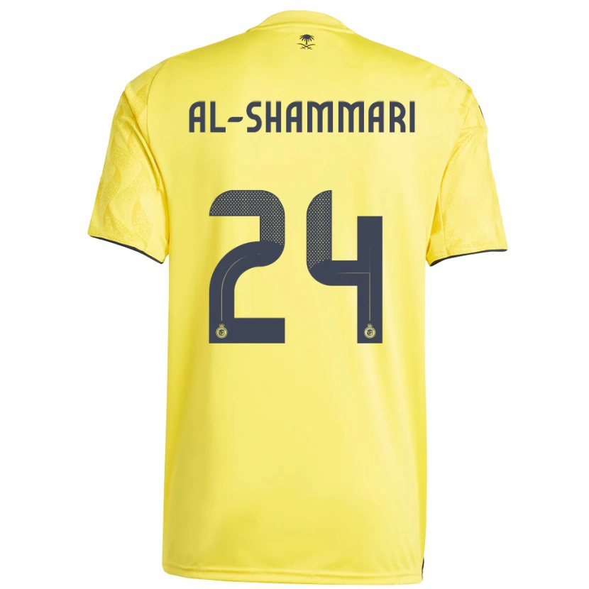Danxen Bambino Maglia Mansour Al-Shammari #24 Giallo Nero Kit Gara Home 2025/26 Maglietta