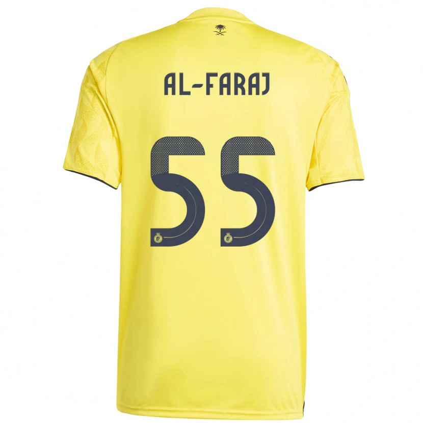 Danxen Bambino Maglia Abdulaziz Al-Faraj #55 Giallo Nero Kit Gara Home 2025/26 Maglietta