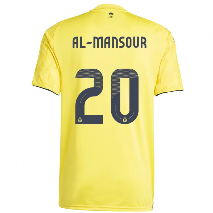 Danxen Bambino Maglia Hamad Al-Mansour #20 Giallo Nero Kit Gara Home 2025/26 Maglietta