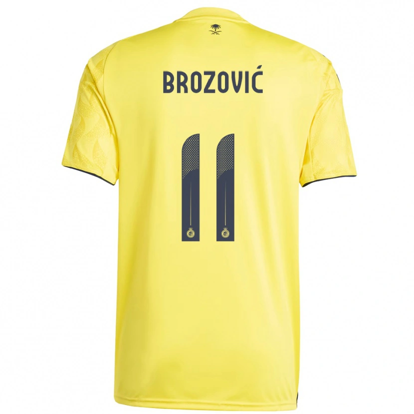 Danxen Bambino Maglia Marcelo Brozović #11 Giallo Nero Kit Gara Home 2025/26 Maglietta