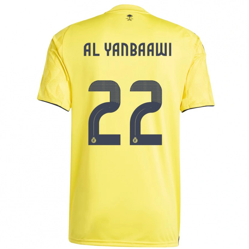 Danxen Bambino Maglia Tahani Al-Yanbaawi #22 Giallo Nero Kit Gara Home 2025/26 Maglietta