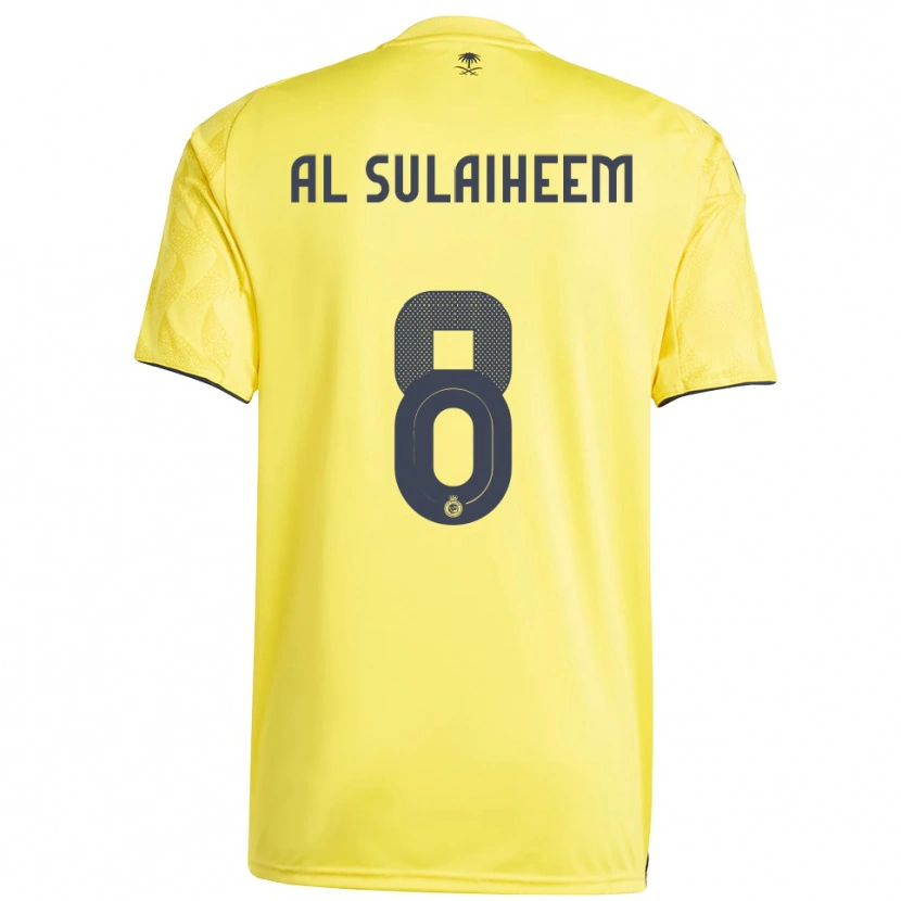 Danxen Bambino Maglia Abdulmajeed Al-Sulayhim #8 Giallo Nero Kit Gara Home 2025/26 Maglietta