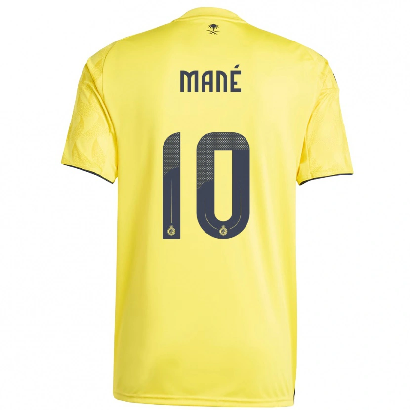 Danxen Bambino Maglia Sadio Mané #10 Giallo Nero Kit Gara Home 2025/26 Maglietta