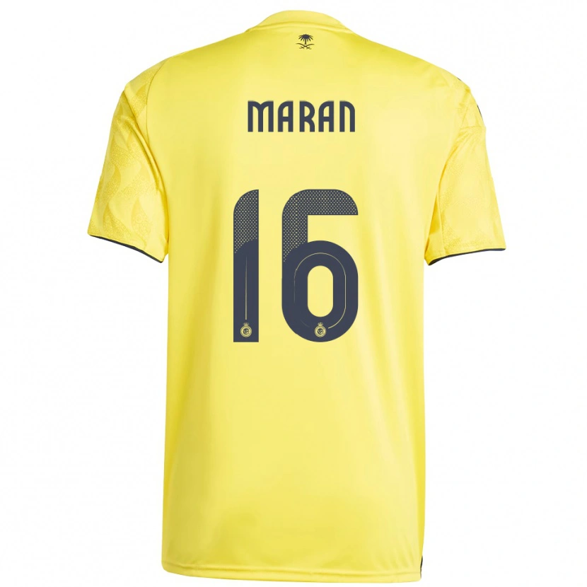Danxen Bambino Maglia Mohammed Marran #16 Giallo Nero Kit Gara Home 2025/26 Maglietta