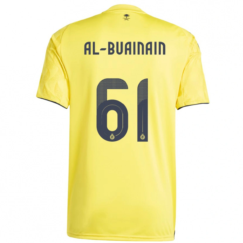 Danxen Bambino Maglia Mubarak Al-Buainain #61 Giallo Nero Kit Gara Home 2025/26 Maglietta