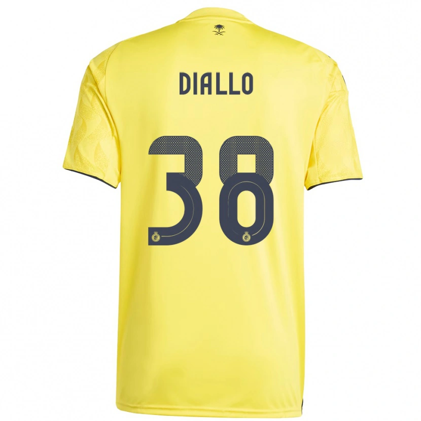 Danxen Bambino Maglia Aminata Diallo #38 Giallo Nero Kit Gara Home 2025/26 Maglietta