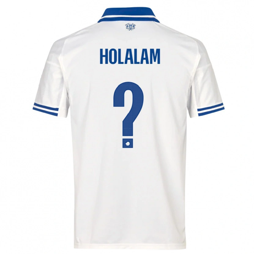 Danxen Bambino Maglia Ishaq Holalam #0 Bianco Blu Kit Gara Home 2025/26 Maglietta