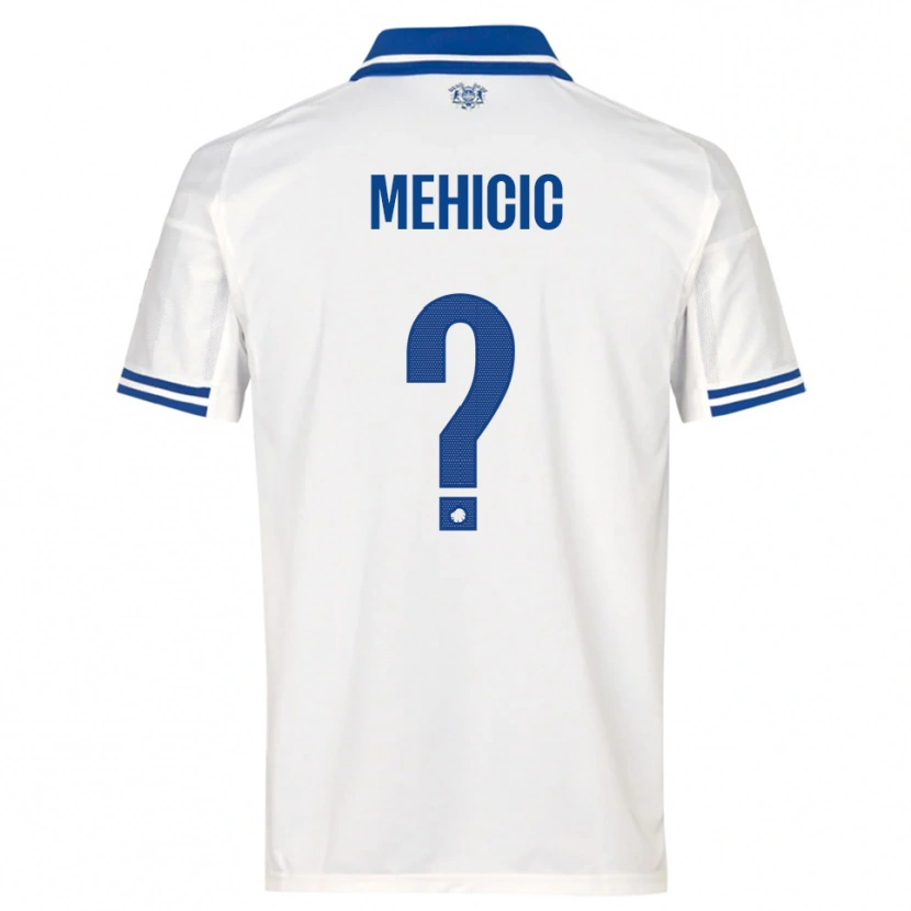 Danxen Bambino Maglia Elvin Mehicic #0 Bianco Blu Kit Gara Home 2025/26 Maglietta