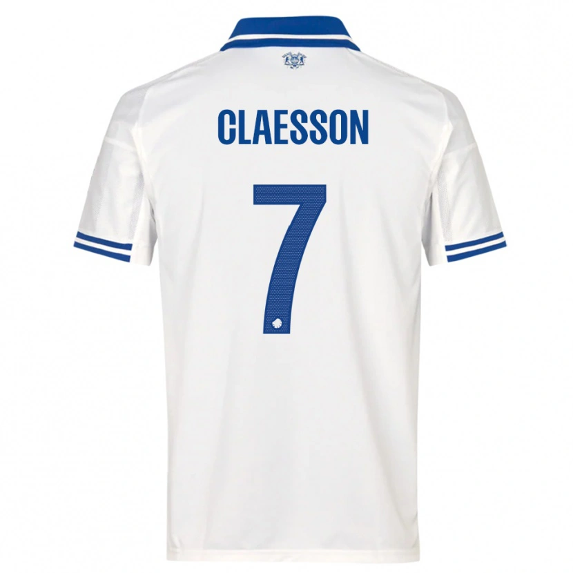 Danxen Bambino Maglia Viktor Claesson #7 Bianco Blu Kit Gara Home 2025/26 Maglietta