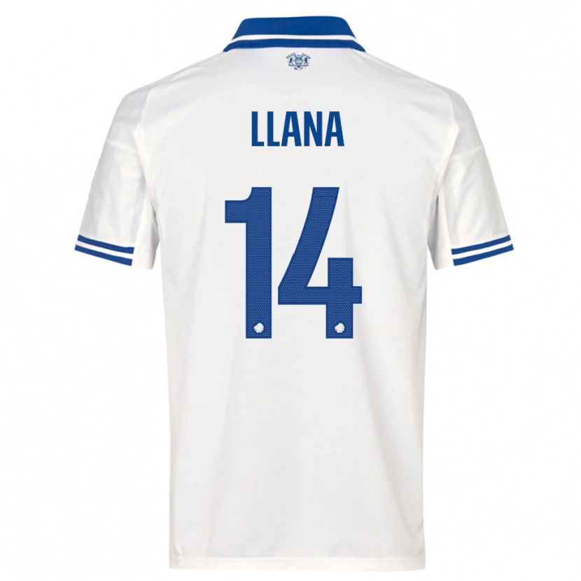 Danxen Bambino Maglia Brandon Llana #14 Bianco Blu Kit Gara Home 2025/26 Maglietta