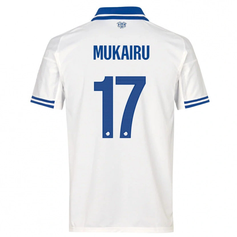 Danxen Bambino Maglia Paul Mukairu #17 Bianco Blu Kit Gara Home 2025/26 Maglietta
