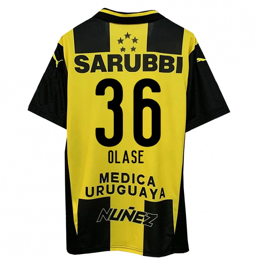 Danxen Bambino Maglia Tomás Olase #36 Giallo Nero Kit Gara Home 2025/26 Maglietta