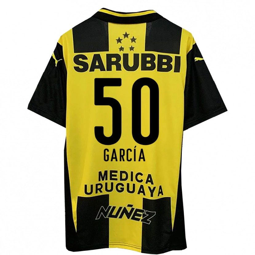 Danxen Bambino Maglia Diego García #50 Giallo Nero Kit Gara Home 2025/26 Maglietta