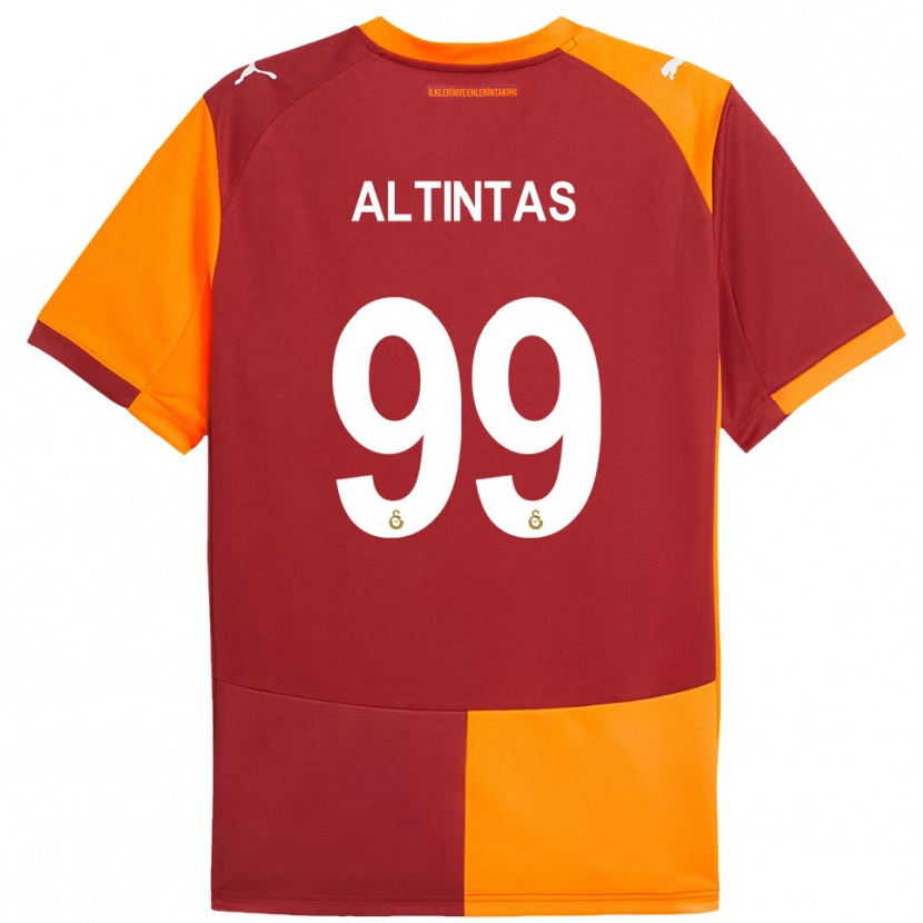 Danxen Bambino Maglia Benan Altıntaş #99 Rosso Arancione Kit Gara Home 2025/26 Maglietta