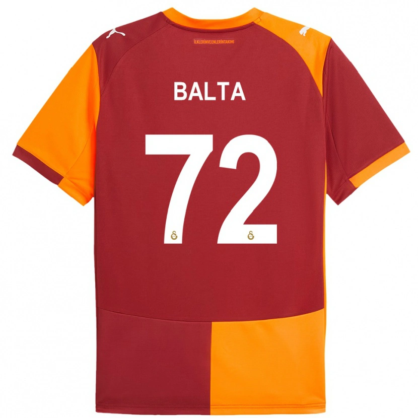 Danxen Bambino Maglia Çağrı Balta #72 Rosso Arancione Kit Gara Home 2025/26 Maglietta