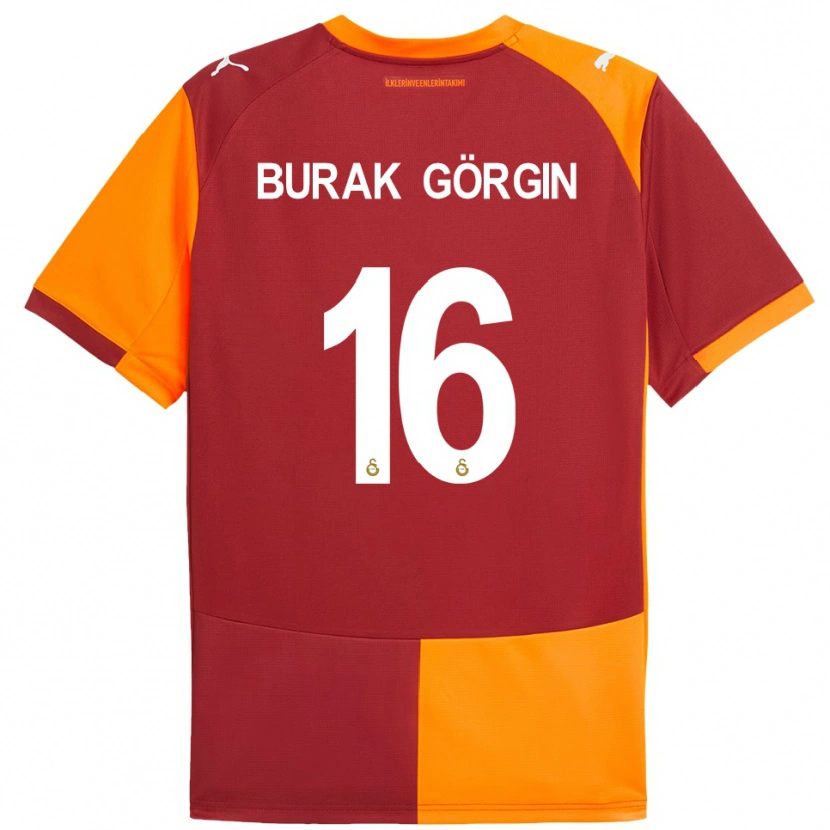 Danxen Bambino Maglia Muhammet Burak Görgin #16 Rosso Arancione Kit Gara Home 2025/26 Maglietta