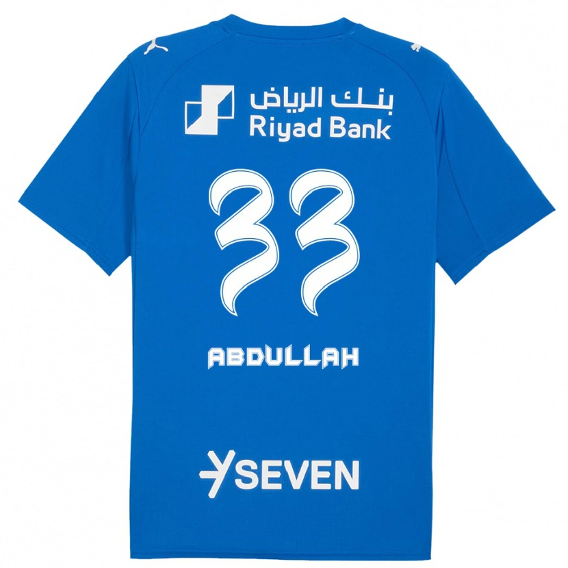 Danxen Bambino Maglia Abdullah Al-Zaid #33 Blu Bianco Kit Gara Home 2025/26 Maglietta