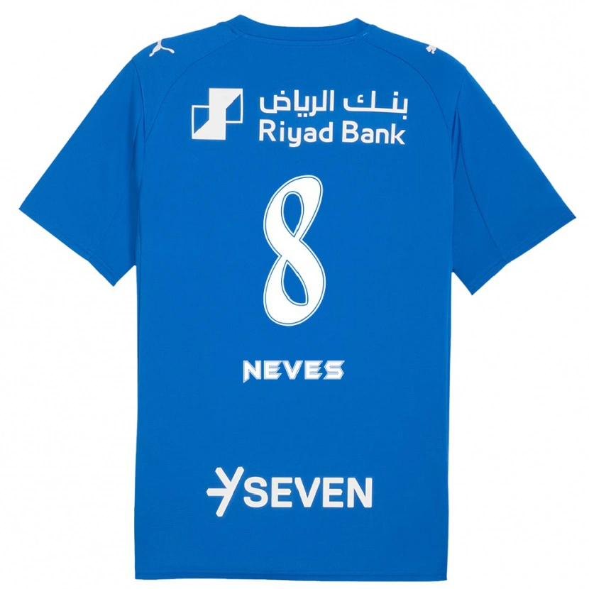 Danxen Bambino Maglia Rúben Neves #8 Blu Bianco Kit Gara Home 2025/26 Maglietta