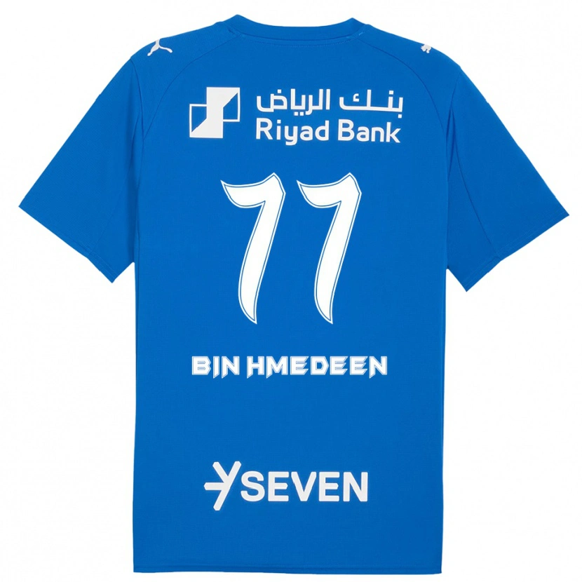 Danxen Bambino Maglia Raghad Bin Hmedeen #77 Blu Bianco Kit Gara Home 2025/26 Maglietta