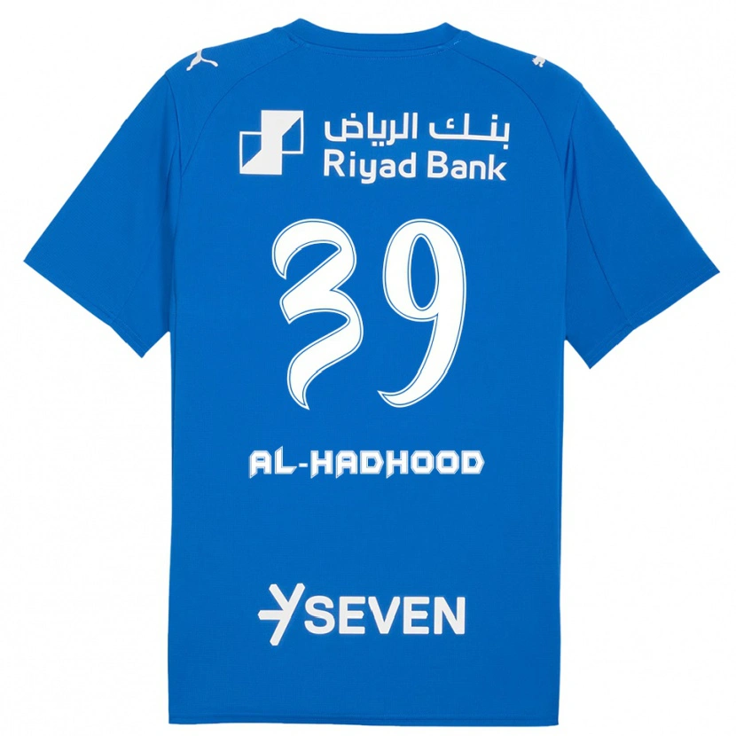 Danxen Bambino Maglia Abdulaziz Al-Hadhood #39 Blu Bianco Kit Gara Home 2025/26 Maglietta