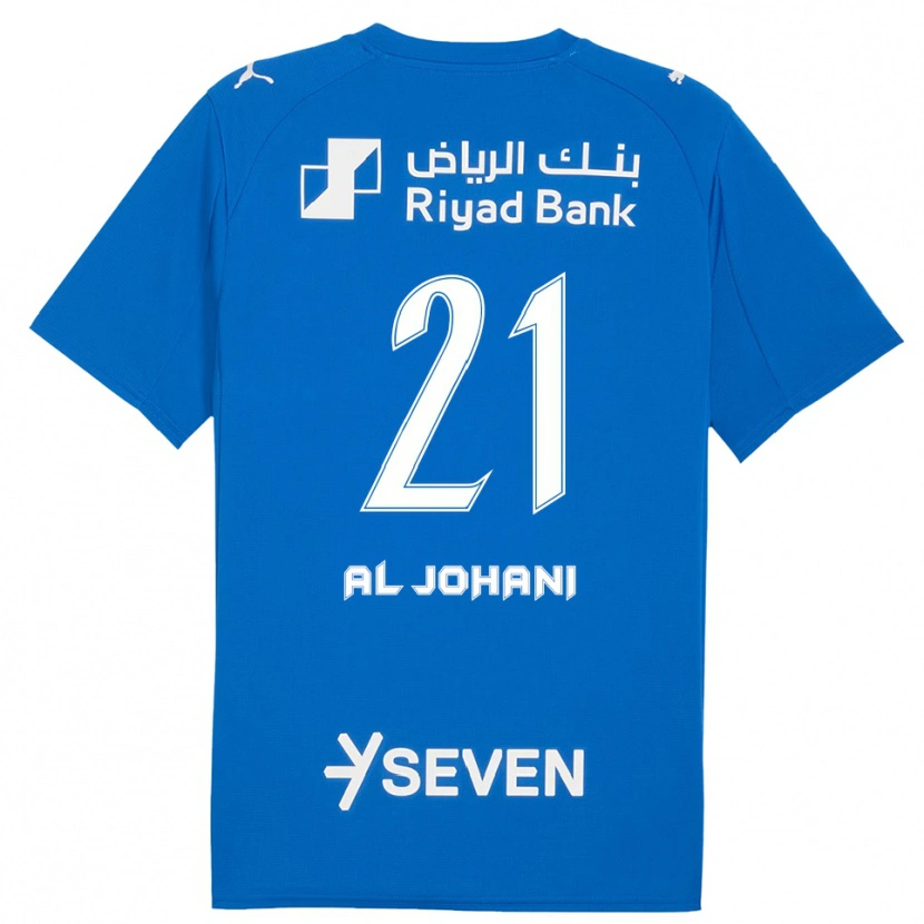 Danxen Bambino Maglia Joury Al-Johani #21 Blu Bianco Kit Gara Home 2025/26 Maglietta