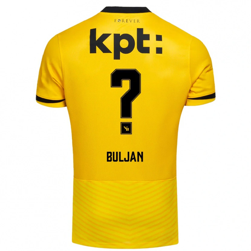 Danxen Bambino Maglia Leo Buljan #0 Giallo Nero Kit Gara Home 2025/26 Maglietta