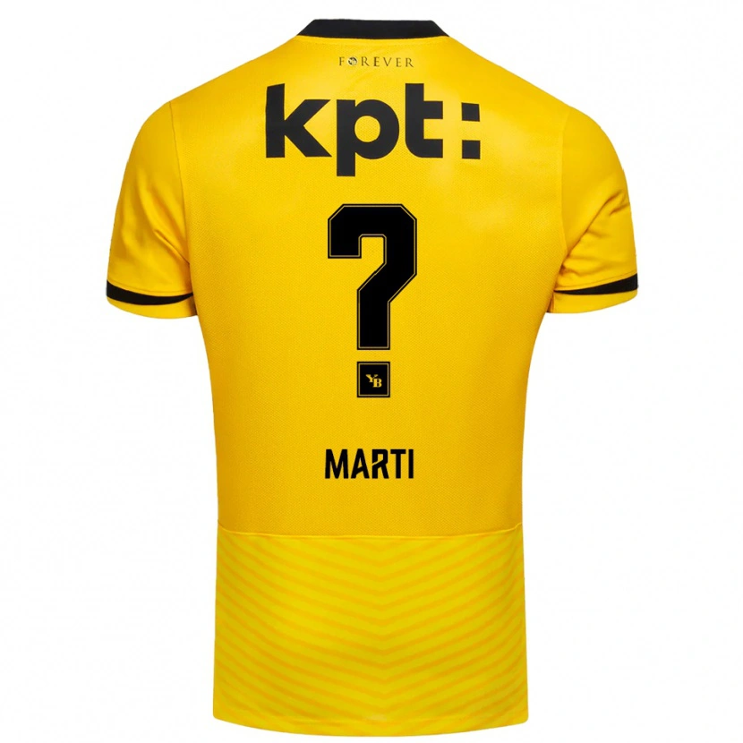 Danxen Bambino Maglia Robin Marti #0 Giallo Nero Kit Gara Home 2025/26 Maglietta