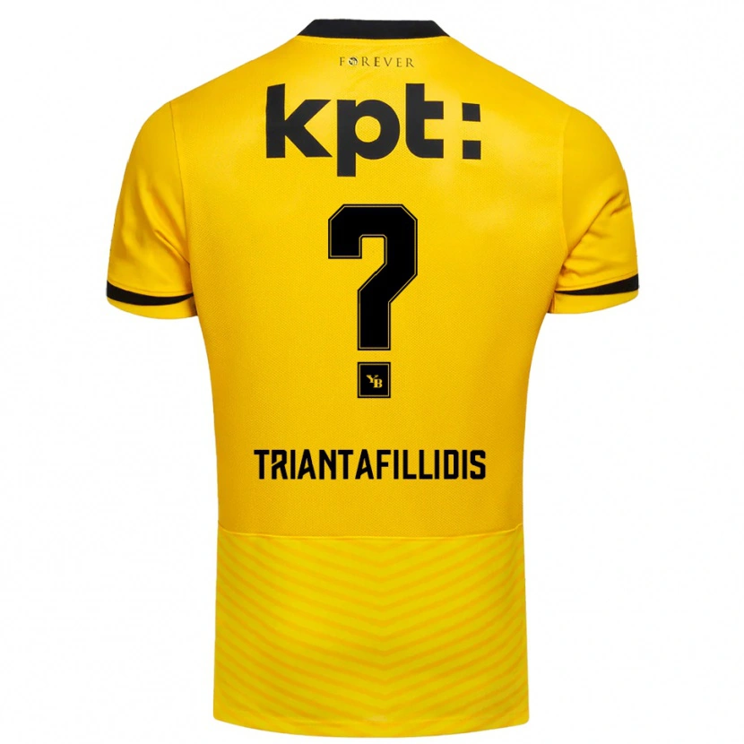 Danxen Bambino Maglia Nevin Triantafillidis #0 Giallo Nero Kit Gara Home 2025/26 Maglietta