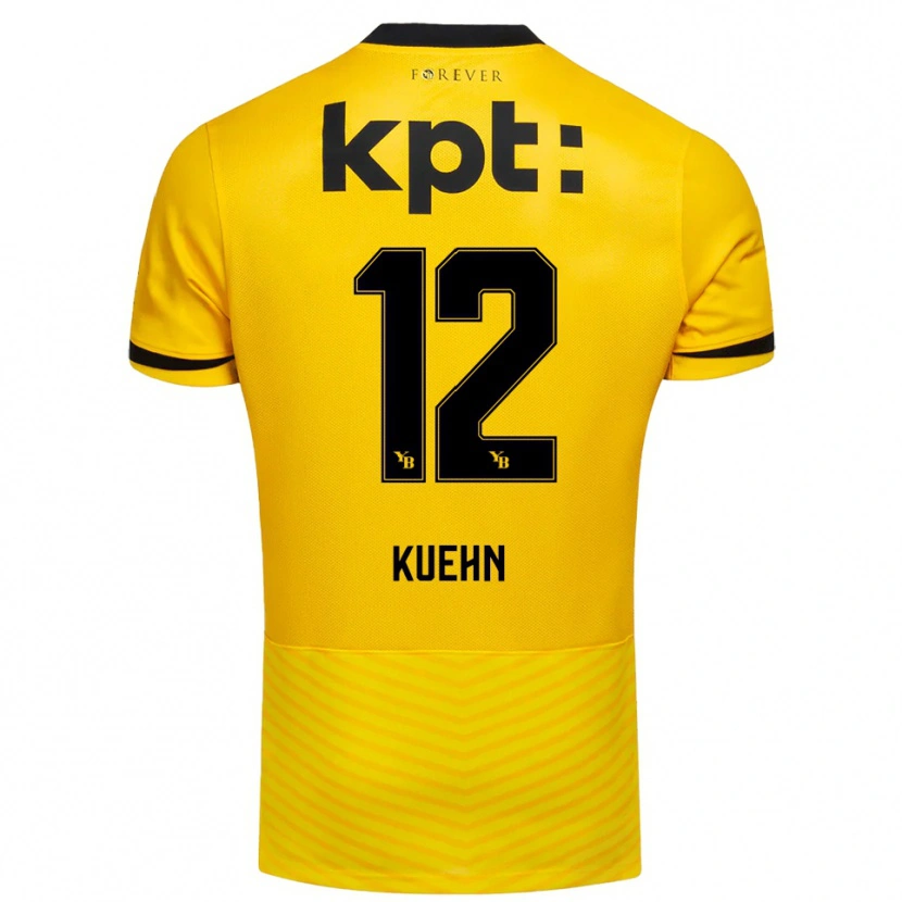Danxen Bambino Maglia Athena Kuehn #12 Giallo Nero Kit Gara Home 2025/26 Maglietta