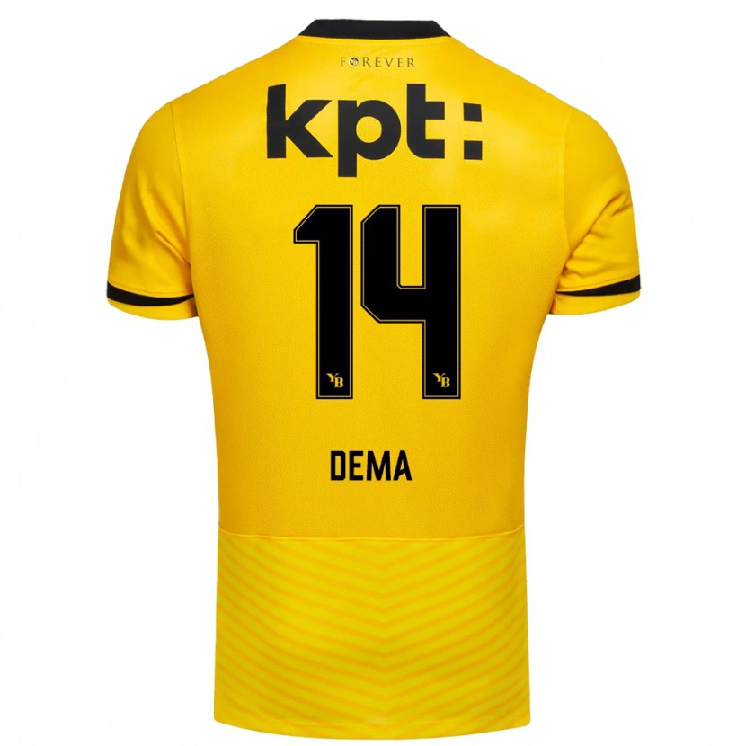 Danxen Bambino Maglia Jashar Dema #14 Giallo Nero Kit Gara Home 2025/26 Maglietta