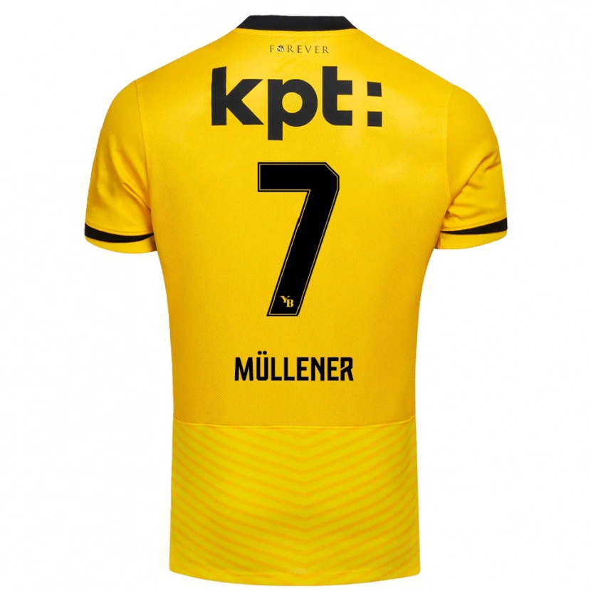 Danxen Bambino Maglia Mika Müllener #7 Giallo Nero Kit Gara Home 2025/26 Maglietta