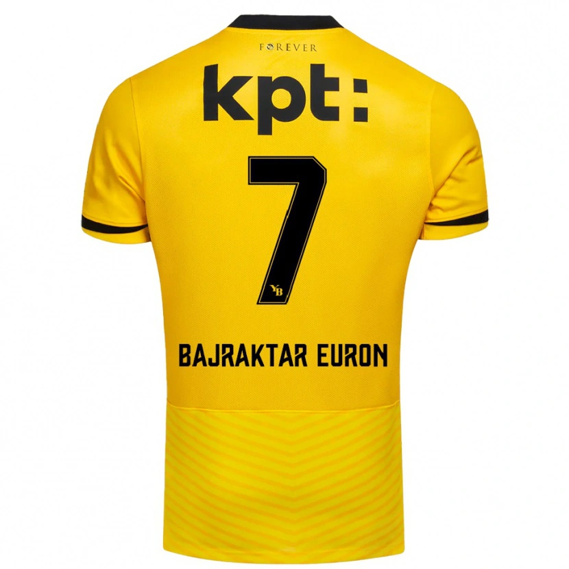 Danxen Bambino Maglia Euron Bajraktar #7 Giallo Nero Kit Gara Home 2025/26 Maglietta