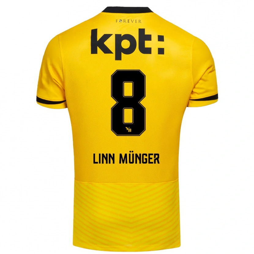 Danxen Bambino Maglia Noa Linn Münger #8 Giallo Nero Kit Gara Home 2025/26 Maglietta