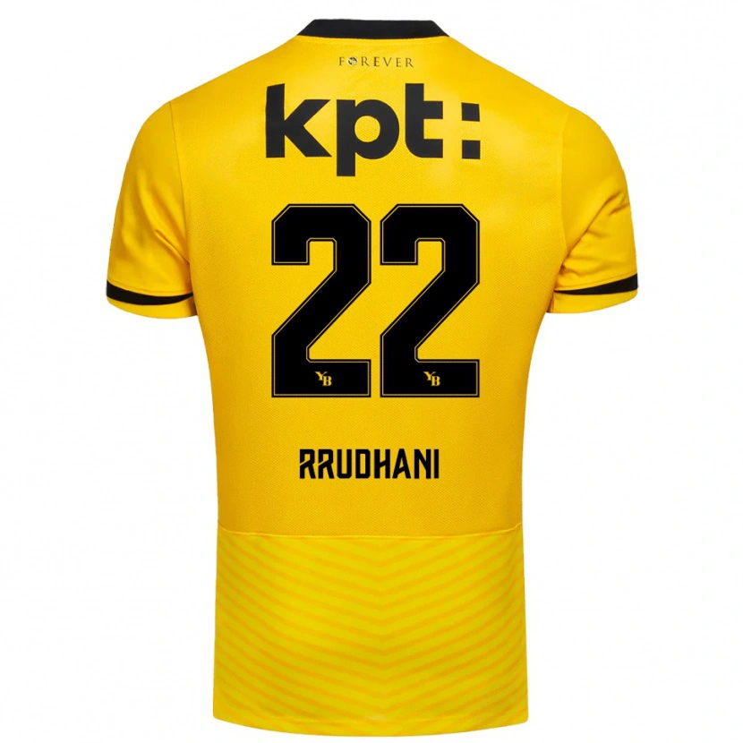 Danxen Bambino Maglia Donat Rrudhani #22 Giallo Nero Kit Gara Home 2025/26 Maglietta