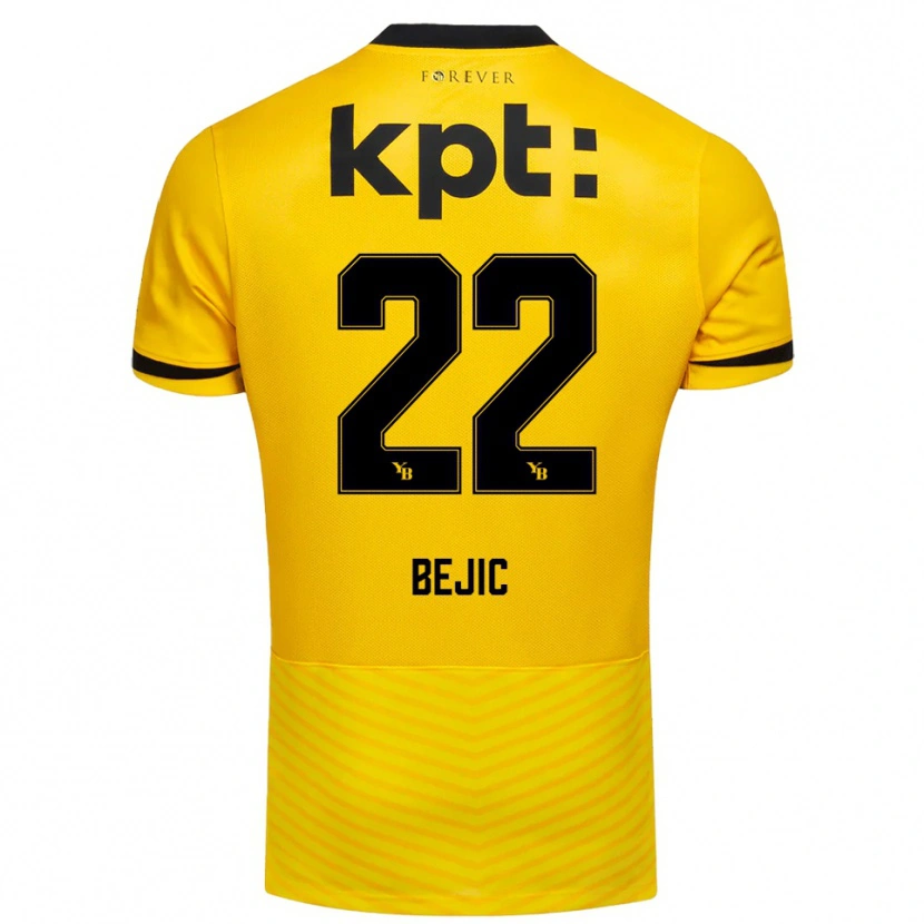 Danxen Bambino Maglia Endrit Bejic #22 Giallo Nero Kit Gara Home 2025/26 Maglietta