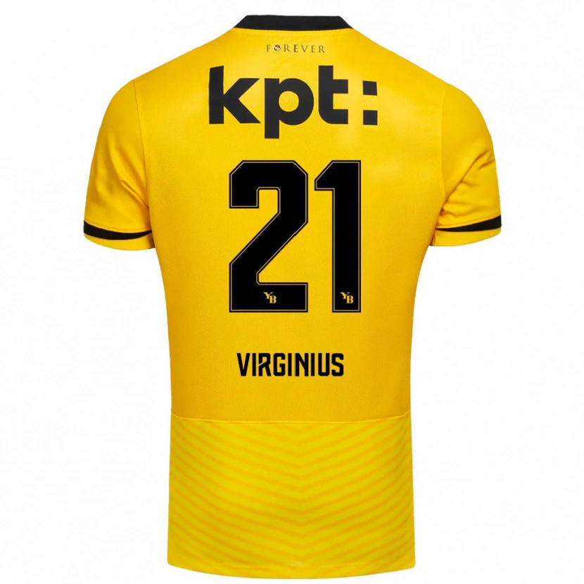 Danxen Bambino Maglia Alan Virginius #21 Giallo Nero Kit Gara Home 2025/26 Maglietta